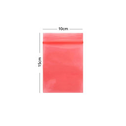 ESD-antistatisch Druckverschlussbeutel (Red) - 10x15cm 100Stk.