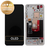Asus Zenfone 10 - LCD Display + Touchscreen Front Glas + Rahmen (Comet White) - B90AI00M2-R20010 Genuine Service Pack