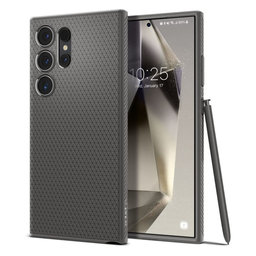 Spigen - Hülle Liquid Air für Samsung Galaxy S24 Ultra, Granite Grey