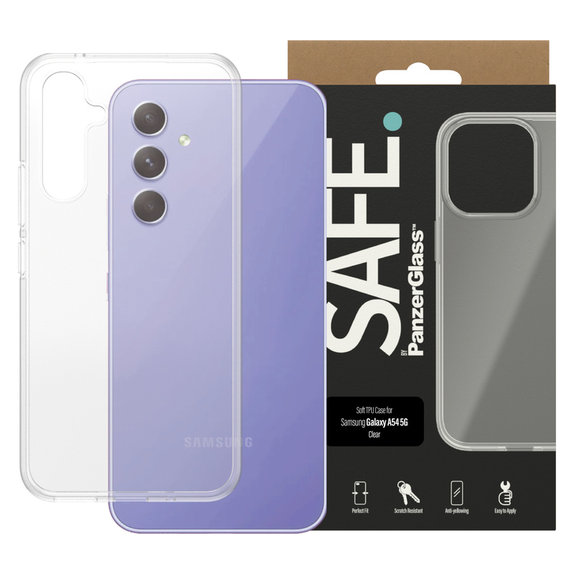 Hülle TPU für Samsung Galaxy A54 5G, Transparent, SAFE by PanzerGlass