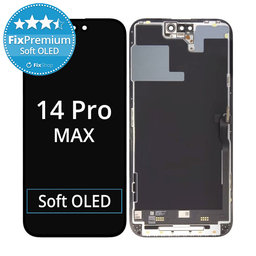 Apple iPhone 14 Pro Max - LCD Display + Touchscreen Front Glas + Rahmen Soft OLED FixPremium