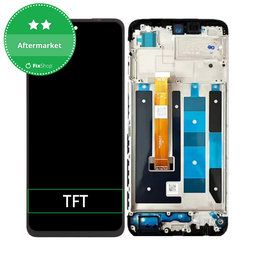 Oppo A58 CPH2577 - LCD Display + Touchscreen Front Glas + Rahmen (Black) TFT