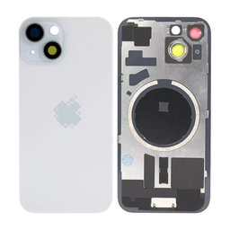 Apple iPhone 15 - Rückgehäuseglas + Kameraglas + Metallplatte + Magsafe-Magnet (Blue)