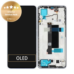 Xiaomi Redmi Note 13 Pro 5G 2312DRA50C - LCD Display + Touchscreen Front Glas + Rahmen (Midnight Black) - 5600030N1600 Genuine Service Pack