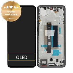 Xiaomi Redmi Note 13 Pro+ 23090RA98C - LCD Display + Touchscreen Front Glas + Rahmen (Midnight Black) - 560002N16U00 Genuine Service Pack