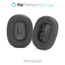 FixPremium - Ersatz-Ohrpolster für Apple AirPods Max (Eco-Leather), space gray