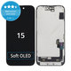 Display Soft OLED für iPhone 15, Touchscreen-Glas mit Rahmen, FixPremium