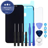 Display In-Cell für iPhone X, Touchscreen-Glas mit Rahmen, Klebemittel (Adhesive), Gehärtetes Glas, Werkzeuge, FixPremium