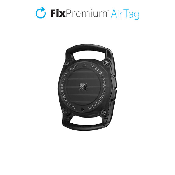 FixPremium - AirTag Halsband für Hunde und Katzen, schwarz