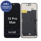Display In-Cell FHD für iPhone 15 Pro Max, Touchscreen-Glas mit Rahmen, FixPremium