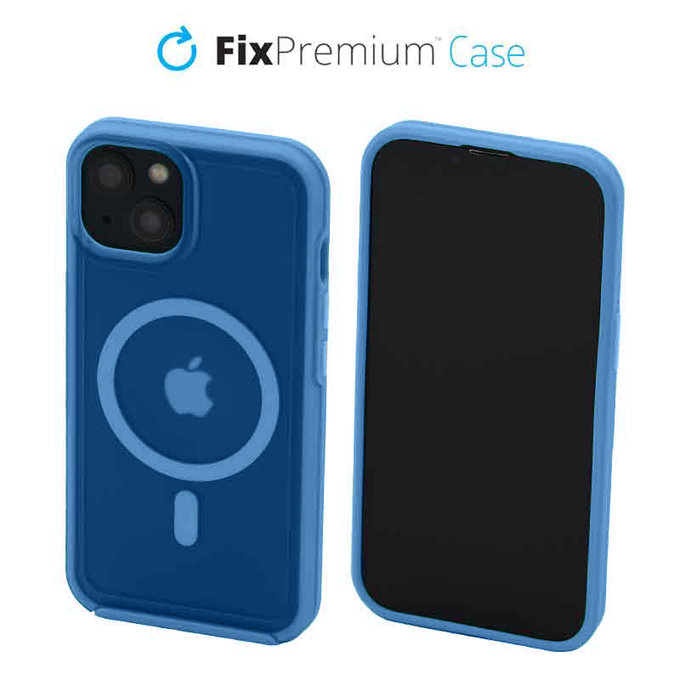 FixPremium - Hülle Clear mit MagSafe für iPhone 14, blue