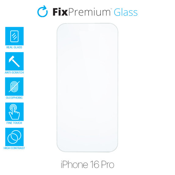 FixPremium Glass - Gehärtetes Glas für iPhone 16 Pro