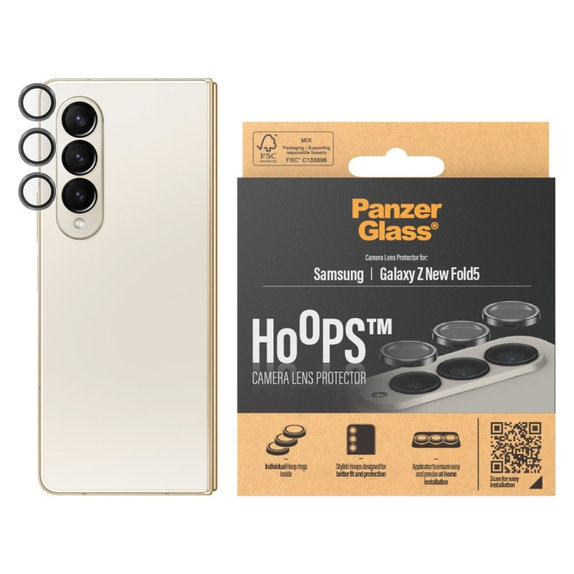 Kameralinsenschutz Hoops für Samsung Z Fold6, Schwarz, PanzerGlass