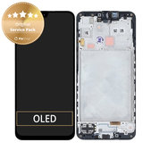 Samsung Galaxy A16 5G - LCD Display + Touchscreen Front Glas + Rahmen (Blue Black) - GH82-36143A Genuine Service Pack