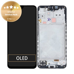 Samsung Galaxy A16 5G - LCD Display + Touchscreen Front Glas + Rahmen (Blue Black) - GH82-36143A Genuine Service Pack