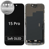 Display für iPhone 15 Pro, Touchscreen-Glas mit Rahmen, Refurbished PRO