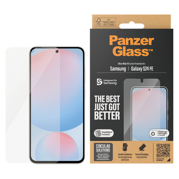 Panzerglas UWF mit Applikator für Samsung Galaxy S24 FE, Klar, PanzerGlass