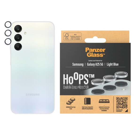 Kameralinsenschutz Hoops für Samsung A25 5G, Hellblau, PanzerGlass