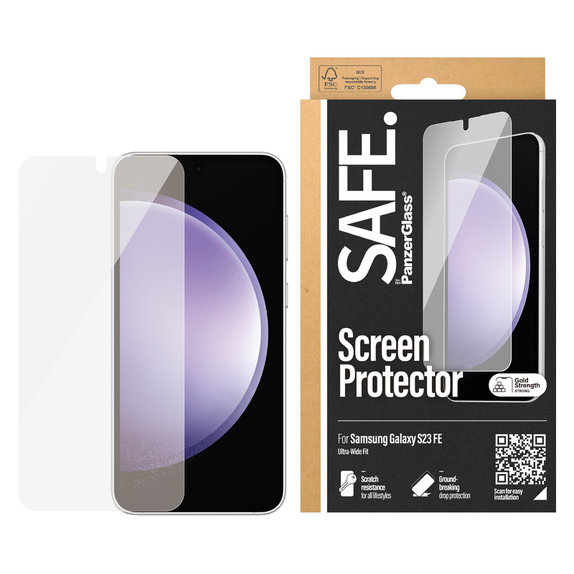 Panzerglas UWF für Samsung Galaxy S23 FE, Schwarz, SAFE by PanzerGlass