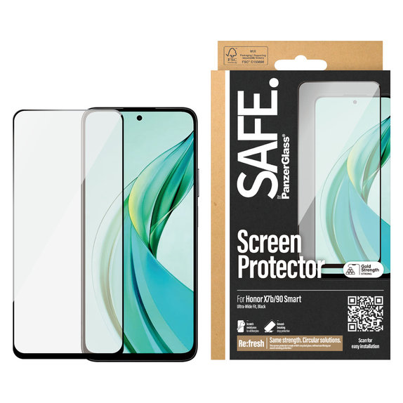 Panzerglas UWF für Honor 90 Smart, Čierne, SAFE by PanzerGlass