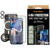 Bundle Hoops + UWF Panzerglas + Hard Case + Magnetic Ring Mount für iPhone 16 Plus, PanzerGlass
