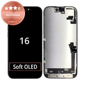 Display für iPhone 16, Touchscreen-Glas mit Rahmen, Refurbished