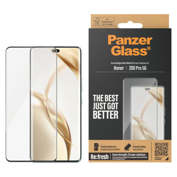 Panzerglas Re:Fresh UWF für Honor 200 Pro, Schwarz, PanzerGlass