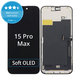 Apple iPhone 15 Pro Max - LCD Display + Touchscreen Front Glas + Rahmen Soft OLED FixPremium