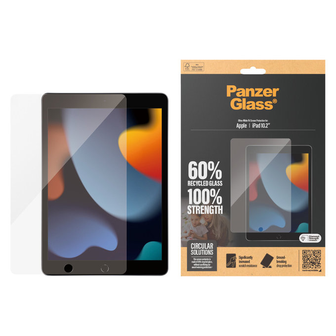 Panzerglas UWF für iPad 10,2'' (2019-2021), Klar, PanzerGlass