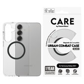 Hülle Urban Combat mit schwarzem QI für Samsung Galaxy S25+, Transparent, PanzerGlass