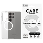 Hülle Urban Combat mit weißem QI für Samsung Galaxy S25 Ultra, Transparent, PanzerGlass
