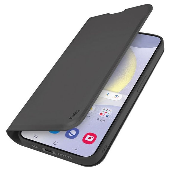 SBS - Hülle Book Wallet Smooth für Samsung Galaxy S25+, schwarz