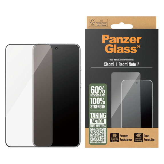 Panzerglas UWF für Xiaomi Redmi Note 14, Schwarz, PanzerGlass