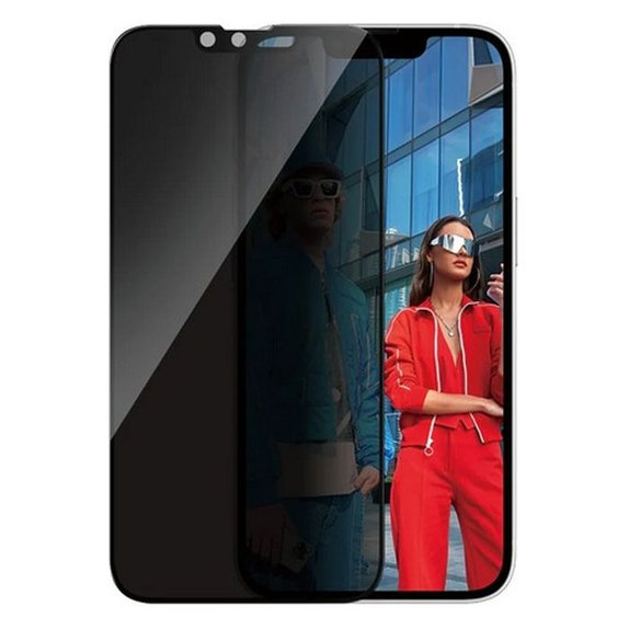 PanzerGlass - Gehärtetes Glas UWF Privacy mit aplikator für iPhone 13, 13 Pro, 14 und 16e, transparent