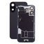 Apple iPhone 16 Plus - Rückgehäuseglas + Kameraglas + Metallplatte + Magsafe-Magnet (Black)