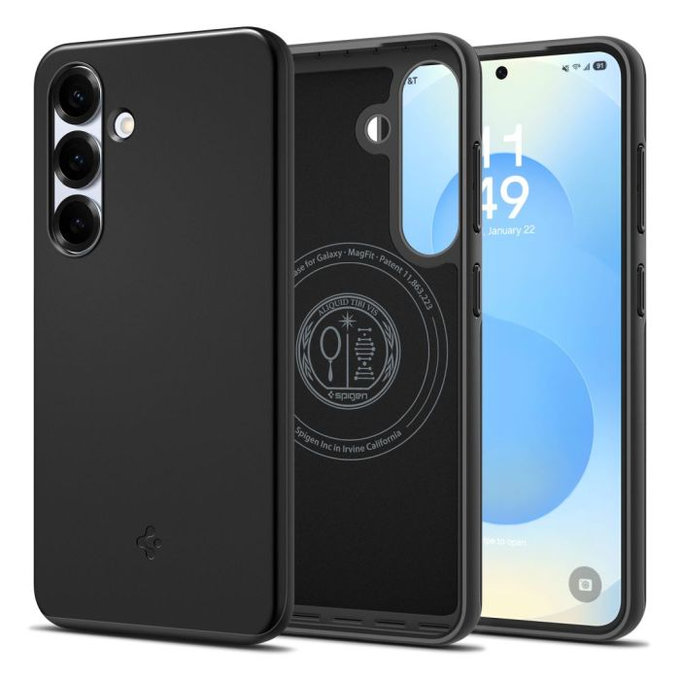 Spigen - Hülle Thin Fit mit MagSafe für Samsung Galaxy S25, schwarz