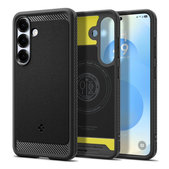 Spigen - Hülle Rugged Armor mit MagSafe für Samsung Galaxy S25, Matte Black