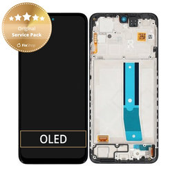 Xiaomi Redmi Note 12S 2303CRA44A - LCD Display + Touchscreen Front Glas + Rahmen (Onyx Black) - 560001K7SR00 Genuine Service Pack