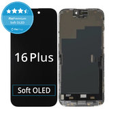 Apple iPhone 16 Plus - LCD Display + Touchscreen Front Glas + Rahmen Soft OLED FixPremium