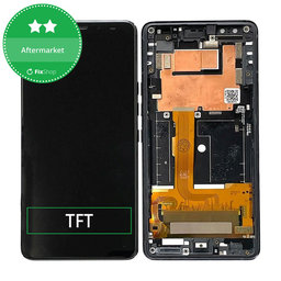 HTC U12 Plus - LCD Display + Touchscreen Front Glas + Rahmen (Black) TFT