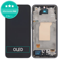 Samsung Galaxy A35 A356B - LCD Display + Touchscreen Front Glas + Rahmen (Blue Black) OLED