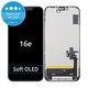 Display Soft OLED für iPhone 16e, Touchscreen-Glas mit Rahmen, FixPremium