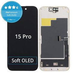 Apple iPhone 15 Pro - LCD Display + Touchscreen Front Glas + Rahmen Soft OLED FixPremium JCID
