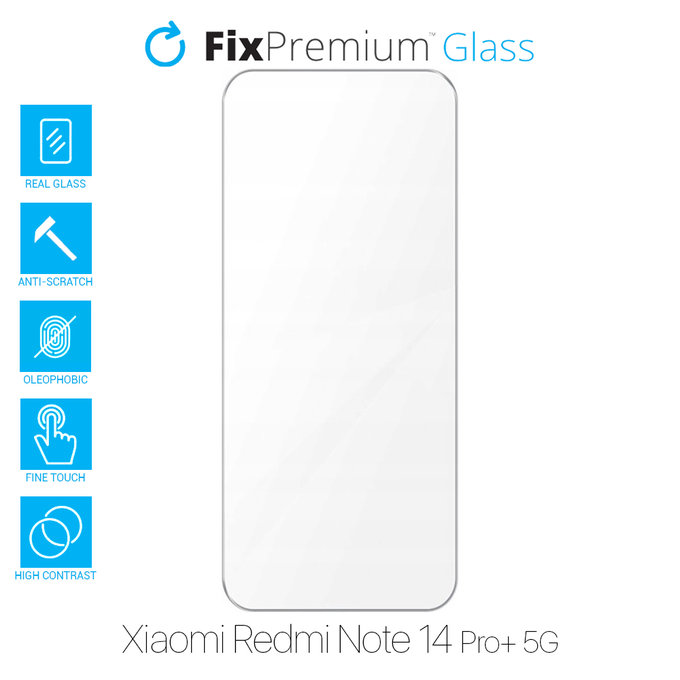 FixPremium Glass - Gehärtetes Glas für Xiaomi Redmi Note 14 Pro+ 5G 24094RAD4G