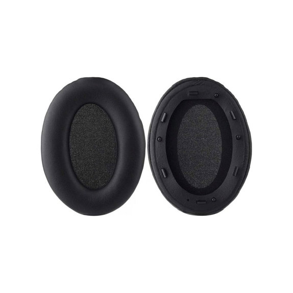 Ersatz-Ohrpolster für Sony WH-1000XM3, Memory-Schaumstoff + PU-Leder, Schwarz, 1 Paar