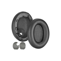 Ersatz-Ohrpolster für Sony WH-1000XM4, Memory-Schaumstoff + PU-Leder, Schwarz, 1 Paar