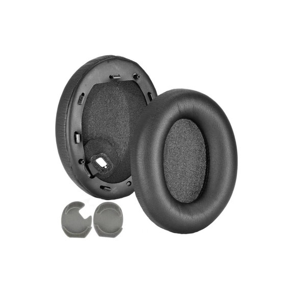 Ersatz-Ohrpolster für Sony WH-1000XM4, Memory-Schaumstoff + PU-Leder, Schwarz, 1 Paar