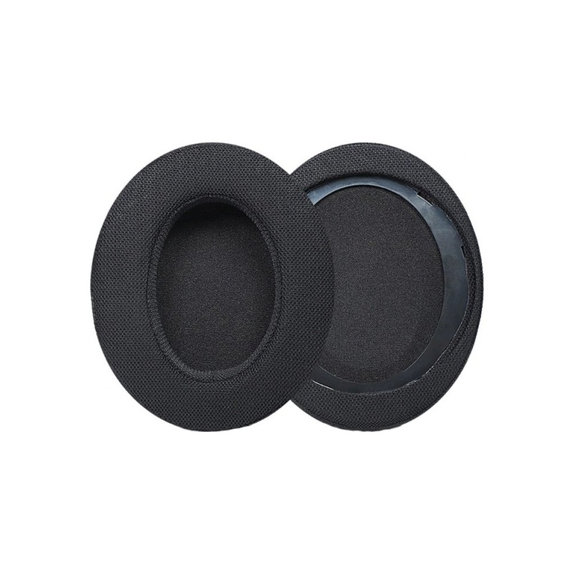 Ersatz-Ohrpolster für Philips SHP9500, Memory-Schaumstoff + Textil, Schwarz, 1 Paar