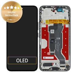 Honor 400 - LCD Display + Touchscreen Front Glas + Rahmen (Midnight Black) - 0235APNR Genuine Service Pack
