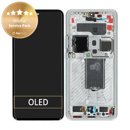 Xiaomi 15 Ultra 5G - LCD Display + Touchscreen Front Glas + Rahmen (Silver White) - 560005000O100 Genuine Service Pack